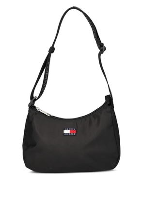 Tommy Jeans adjustable-strap logo-patch shoulder bag - Black