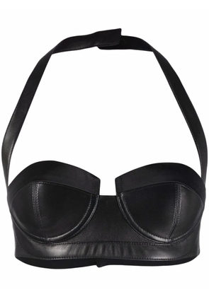 Balmain halterneck sweetheart-neck bra - Black