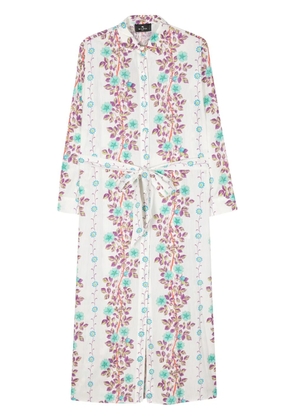 ETRO floral-print shirtdress - White