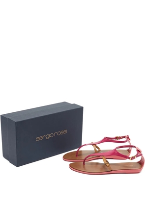 Sergio Rossi Vintage T-strap flat sandals - Pink