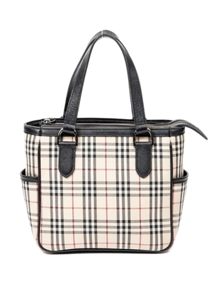 Burberry Pre-Owned 2000s check top-handle bag - Neutrals