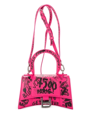 Balenciaga Pre-Owned XS Hourglass graffiti top-handle mini bag - Pink