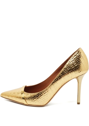 Malone Souliers embossed pointed-toe pumps 10.5 cm - Gold