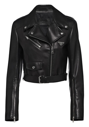 Prada leather biker jacket - Black