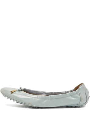 Tod's scrunch leather ballerina flats - Grey