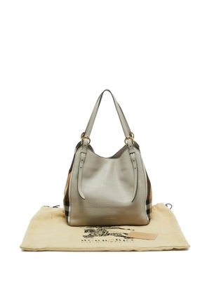 Burberry Pre-Owned canterbury check leather tote - Grey