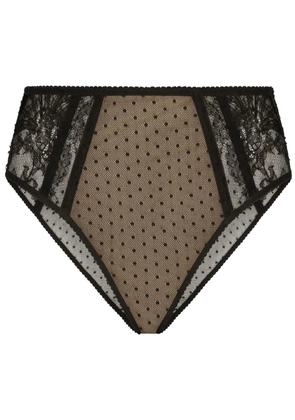 Dolce & Gabbana high-waisted lace briefs - Black