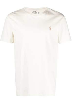 Polo Ralph Lauren Polo Pony-embroidered cotton T-shirt - Neutrals