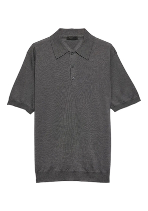 Prada knitted polo shirt - Grey