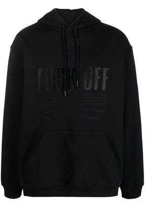 VTMNTS slogan-print pullover hoodie - Black