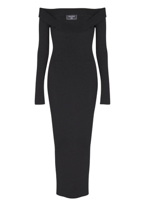 Balmain ribbed-knit maxi dress - Black