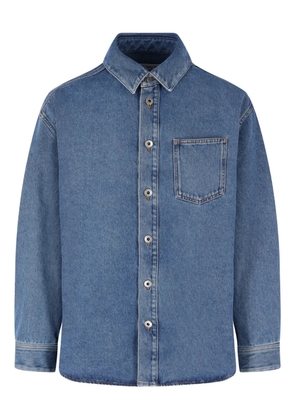 LOEWE chest-pocket overshirt - Blue