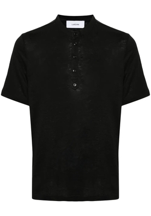 Lardini fine-knit slub T-shirt - Black