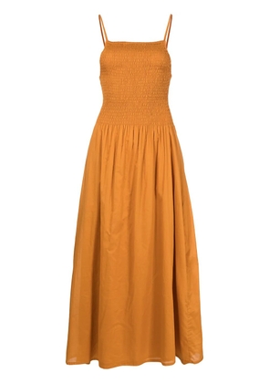 Faithfull the Brand Nolie smocked midi dress - Orange