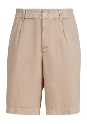 Brunello Cucinelli garment-dyed button-fastening shorts - Neutrals