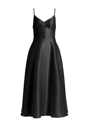 Alberta Ferretti spaghetti-strap midi dress - Black