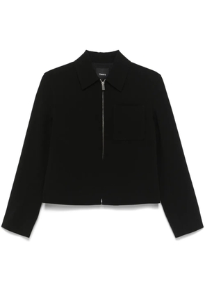Theory crepe-texture jacket - Black