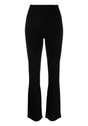 Rabanne ribbed wool-blend trousers - Black