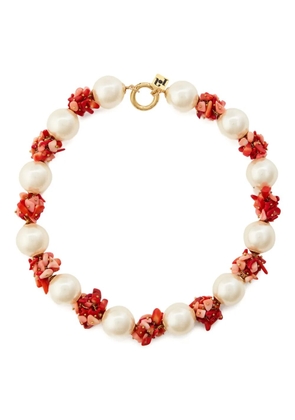 Rosantica pearl beaded necklace - White