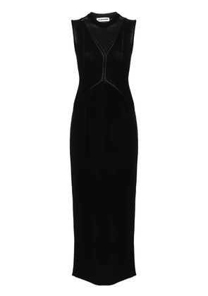 Jil Sander crew-neck knitted maxi dress - Black