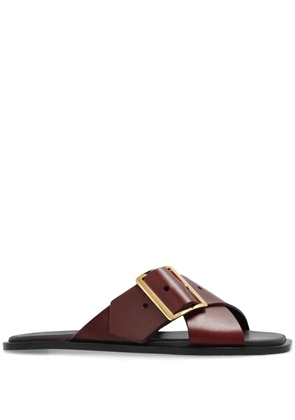LOEWE Petal Belt slides - Brown