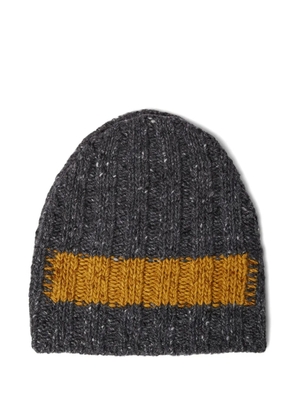 Plan C ribbed-knit beanie - Grey