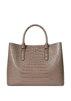 Lauren Ralph Lauren embossed-leather tote bag - Neutrals