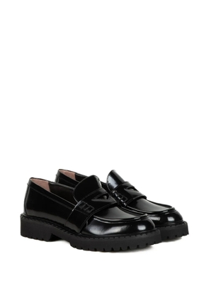 Laura B leather loafers - Black