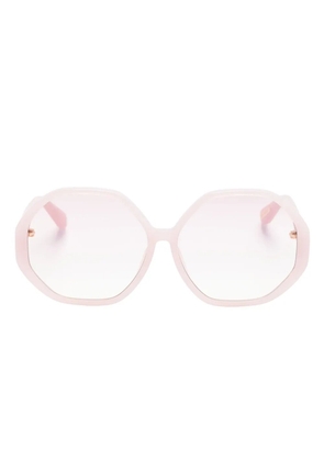 Linda Farrow Paloma geometric-frame sunglasses - Pink