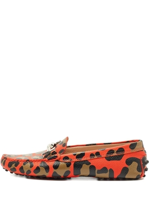 Tod's Double T printed loafers - Orange