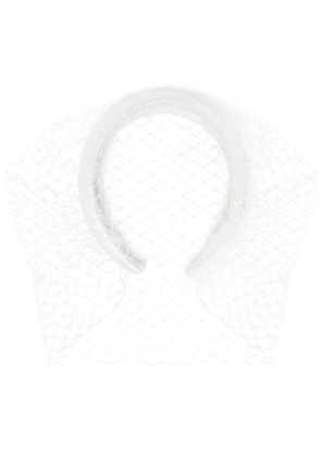 Jennifer Behr Tori violette silk headband - White