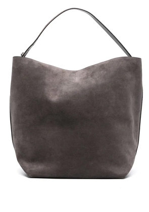 TOTEME open-top suede tote bag - Grey