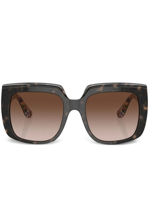 Dolce & Gabbana Eyewear New Print oversize-frame sunglasses - Brown