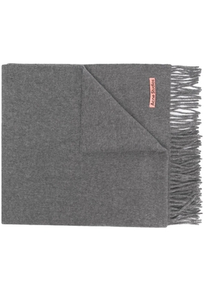 Acne Studios fringed wool scarf - Grey