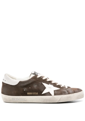 Golden Goose Super-Star distressed suede sneakers - Brown