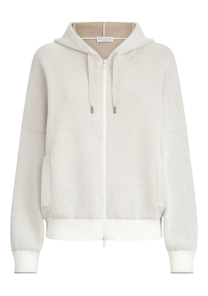 Brunello Cucinelli zip-up hoodie - Neutrals