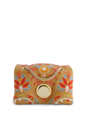 Giambattista Valli floral-embroidery tote bag - Brown