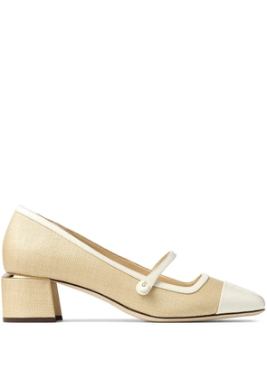 Jimmy Choo Elisa 45mm Leather Pumps - Neutrals