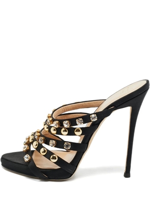 Giuseppe Zanotti Camilla studded satin sandals - Black