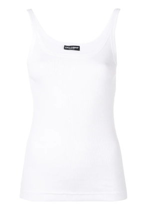 Dolce & Gabbana ribbed tank top - White