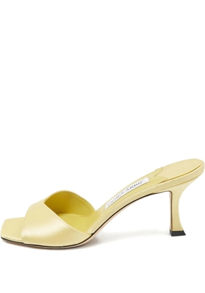 Jimmy Choo Pre-Owned satin slide sandals - Yellow