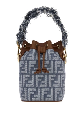 FENDI mini Mon Tresor FF logo bucket bag - Blue