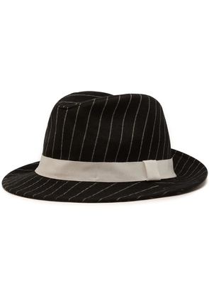 Dolce & Gabbana pinstriped fedora hat - Black