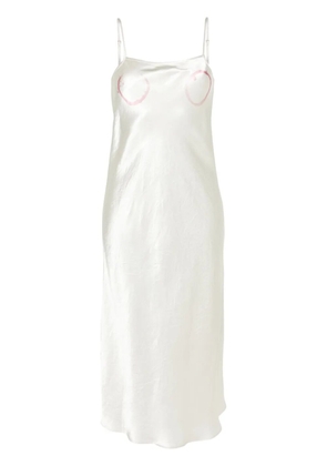 Puppets and Puppets Wine Ring crinkled-satin dress - White