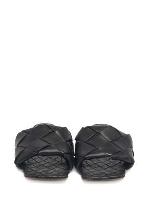 Bottega Veneta Pre-Owned Lido woven-leather flat sandals - Black