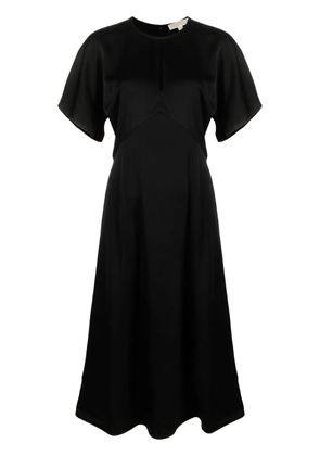 Michael Michael Kors flared satin midi dress - Black