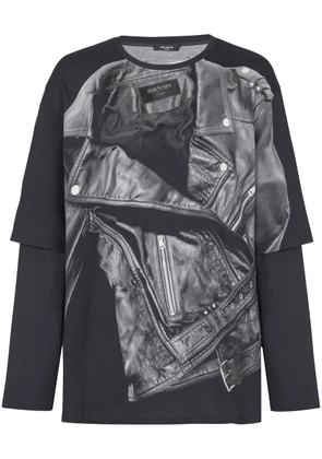 Balmain graphic-print T-shirt - Black