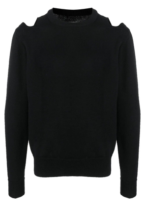 Jil Sander cut-out detail wool jumper - Black