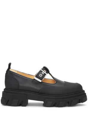 GANNI cleated Mary Jane shoes - Black