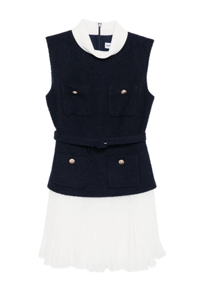 Self-Portrait Boucle chiffon mini dress - Blue